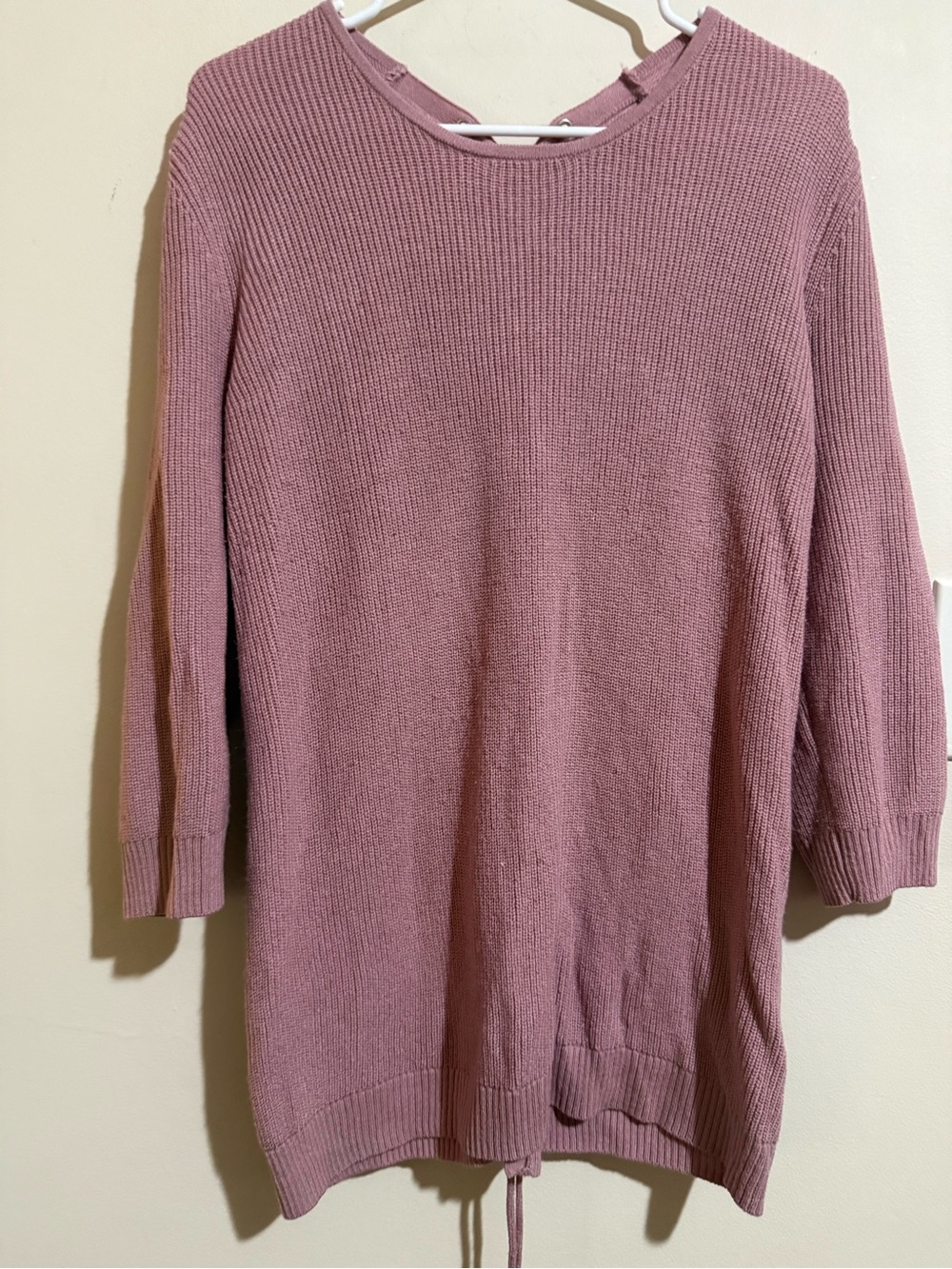 New York & Company Dusty Rose Crewneck Sweater